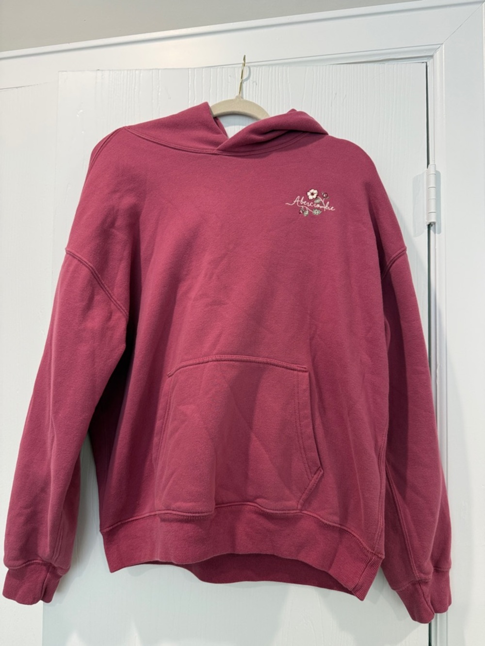 Abercrombie & Fitch Oversized Fleece Hoodie in Dusty Rose